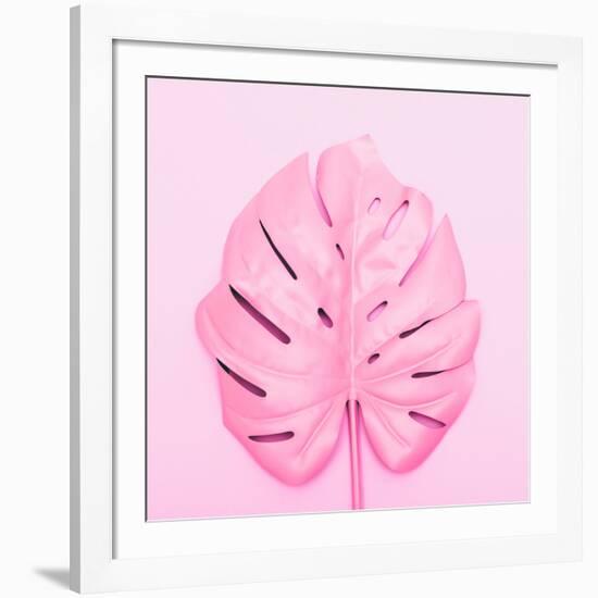 Painted Tropical Palm Leaf of Monstera-Katya Havok-Framed Photographic Print