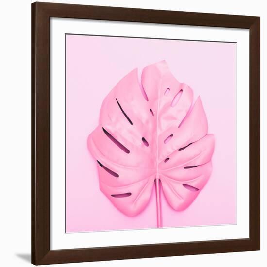 Painted Tropical Palm Leaf of Monstera-Katya Havok-Framed Photographic Print