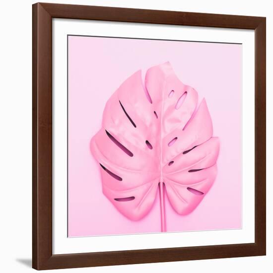 Painted Tropical Palm Leaf of Monstera-Katya Havok-Framed Photographic Print