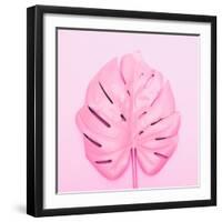 Painted Tropical Palm Leaf of Monstera-Katya Havok-Framed Photographic Print