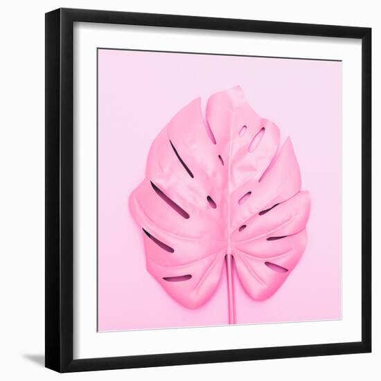 Painted Tropical Palm Leaf of Monstera-Katya Havok-Framed Photographic Print