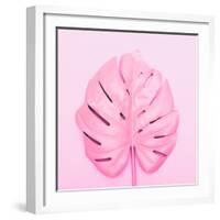 Painted Tropical Palm Leaf of Monstera-Katya Havok-Framed Photographic Print