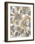 Painted Tropical Screen II Gray Gold Crop-Silvia Vassileva-Framed Art Print