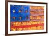 Painted US flag, Georgia, USA-Panoramic Images-Framed Photographic Print