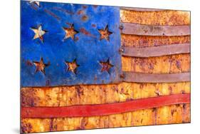 Painted US flag, Georgia, USA-Panoramic Images-Mounted Photographic Print