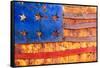 Painted US flag, Georgia, USA-Panoramic Images-Framed Stretched Canvas