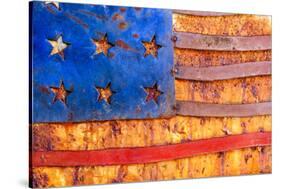 Painted US flag, Georgia, USA-Panoramic Images-Stretched Canvas