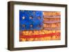 Painted US flag, Georgia, USA-Panoramic Images-Framed Photographic Print