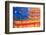 Painted US flag, Georgia, USA-Panoramic Images-Framed Photographic Print