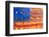 Painted US flag, Georgia, USA-Panoramic Images-Framed Photographic Print