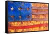 Painted US flag, Georgia, USA-Panoramic Images-Framed Stretched Canvas