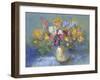 Painted Vase of Flowers-toitoitoi-Framed Art Print