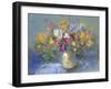 Painted Vase of Flowers-toitoitoi-Framed Art Print