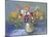 Painted Vase of Flowers-toitoitoi-Mounted Art Print