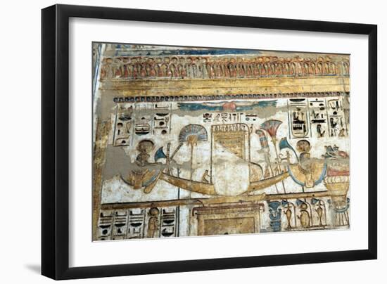 Painted Wall Relief, Temple of Rameses III, Medinet Habu, Egypt, 12th Century Bc-null-Framed Giclee Print