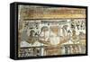 Painted Wall Relief, Temple of Rameses III, Medinet Habu, Egypt, 12th Century Bc-null-Framed Stretched Canvas