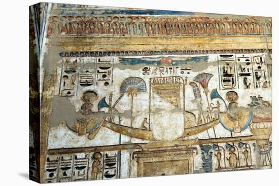 Painted Wall Relief, Temple of Rameses III, Medinet Habu, Egypt, 12th Century Bc-null-Stretched Canvas