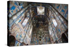 Painted Walls in the Cathedral of the Kremlin of Rostov Veliky, Golden Ring, Russia, Europe-Michael Runkel-Stretched Canvas