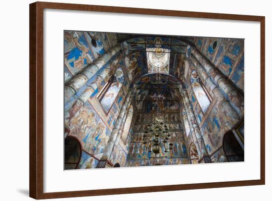 Painted Walls in the Cathedral of the Kremlin of Rostov Veliky, Golden Ring, Russia, Europe-Michael Runkel-Framed Photographic Print