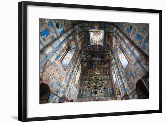 Painted Walls in the Cathedral of the Kremlin of Rostov Veliky, Golden Ring, Russia, Europe-Michael Runkel-Framed Photographic Print