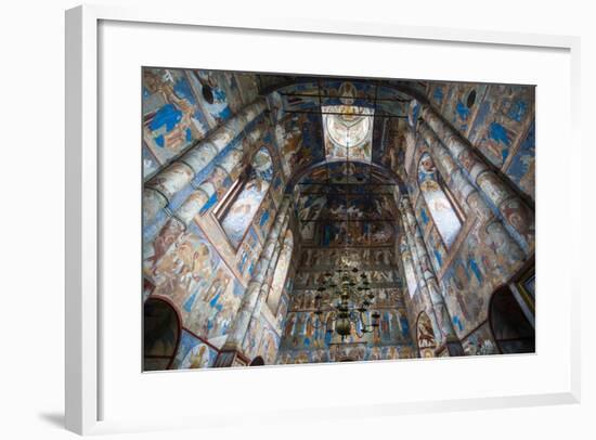 Painted Walls in the Cathedral of the Kremlin of Rostov Veliky, Golden Ring, Russia, Europe-Michael Runkel-Framed Photographic Print