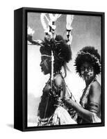 Painted Warriors, Papua, New Guinea, 1936-Sport & General-Framed Stretched Canvas