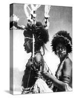 Painted Warriors, Papua, New Guinea, 1936-Sport & General-Stretched Canvas