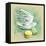 Painted Watercolor French Dessert Macaroons and Tea Cups-lozas-Framed Stretched Canvas