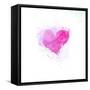Painted Watercolor Heart-lozas-Framed Stretched Canvas