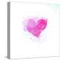 Painted Watercolor Heart-lozas-Stretched Canvas