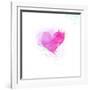 Painted Watercolor Heart-lozas-Framed Art Print