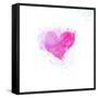 Painted Watercolor Heart-lozas-Framed Stretched Canvas