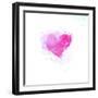 Painted Watercolor Heart-lozas-Framed Art Print