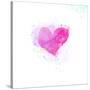 Painted Watercolor Heart-lozas-Stretched Canvas