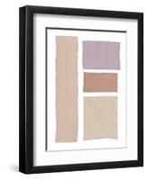 Painted Weaving III on White Blush-Piper Rhue-Framed Art Print