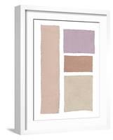 Painted Weaving III on White Blush-Piper Rhue-Framed Art Print