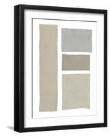 Painted Weaving III on White-Piper Rhue-Framed Art Print