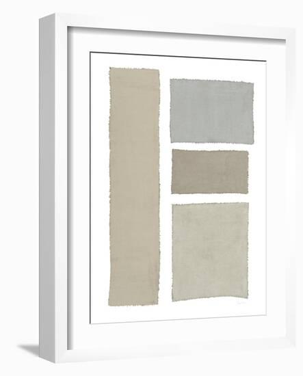 Painted Weaving III on White-Piper Rhue-Framed Art Print