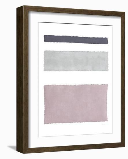 Painted Weaving IV on White-Piper Rhue-Framed Art Print