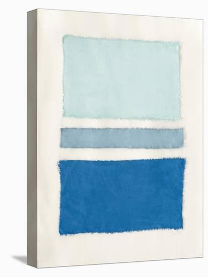 Painted Weaving V Pacific Blue-Piper Rhue-Stretched Canvas