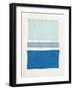 Painted Weaving V Pacific Blue-Piper Rhue-Framed Art Print