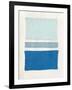 Painted Weaving V Pacific Blue-Piper Rhue-Framed Art Print