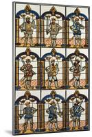 Painted Window Two Saxon Earls of Mercia and Seven Norman Earls of Chester-null-Mounted Giclee Print