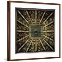 Painted Wooden Ceiling, Norman Art, Hall of Four Winds, Palace of Normans-null-Framed Giclee Print