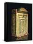 Painted Wooden Model of Temple of Goddess Neith at Sais-null-Framed Stretched Canvas