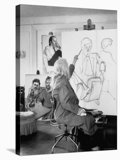 Painter Alice Neel in Her Studio-Alfred Eisenstaedt-Stretched Canvas