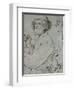 Painter and Patron (With Brueghel's Self-Portrait), Drawing-Pieter Bruegel the Elder-Framed Giclee Print