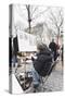 Painter at the Art Market at Place Du Tertre, Montmartre, Paris, Ile De France, France, Europe-Markus Lange-Stretched Canvas