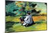Painter At Work-Paul Cézanne-Mounted Art Print