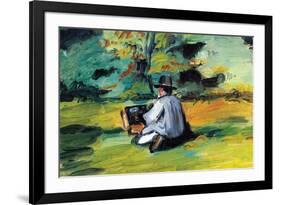 Painter at Work-Paul C?zanne-Framed Premium Giclee Print